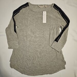 Soft Soft Surroundings Gray Tunic Top Sz S NWT